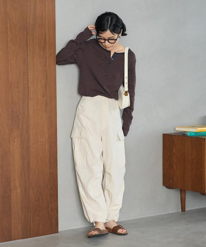 FREAK'S STORE INKEEP 溫度調節機能付き ヘンリーネック 長袖カットソー Tシャツ