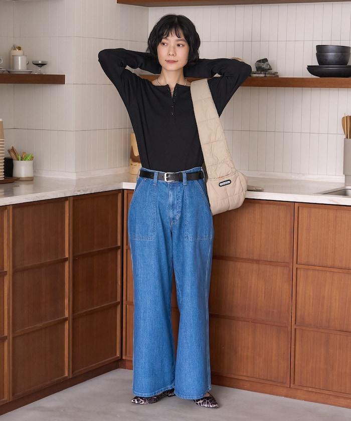 FREAK'S STORE INKEEP 溫度調節機能付き ヘンリーネック 長袖カットソー Tシャツ