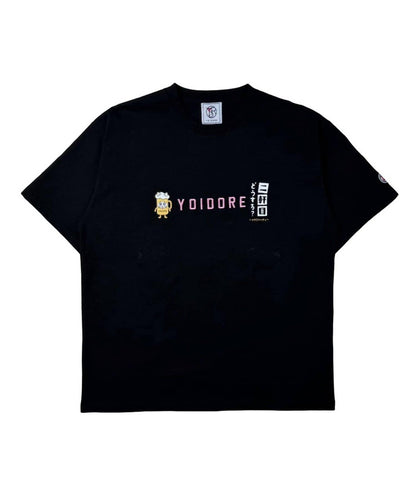 YOIDORE/ヨイドレ 二軒目どうする？コラボ Tシャツ 聯名企劃 寬鬆款 棉100% 休閒短袖T恤