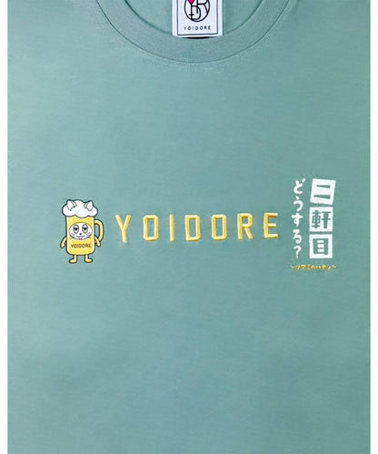 YOIDORE/ヨイドレ 二軒目どうする？コラボ Tシャツ 聯名企劃 寬鬆款 棉100% 休閒短袖T恤