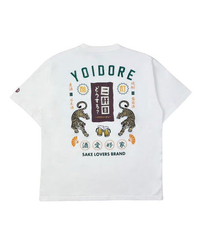 YOIDORE/ヨイドレ 二軒目どうする？コラボ Tシャツ 聯名企劃 寬鬆款 棉100% 休閒短袖T恤