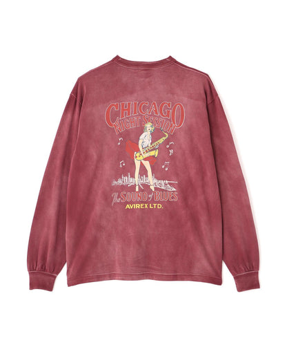 AVIREX 品牌直營限定 PIN-UP L/S T-SHIRT 長袖T恤 男士