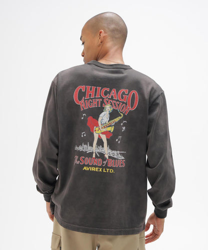AVIREX 品牌直營限定 PIN-UP L/S T-SHIRT 長袖T恤 男士