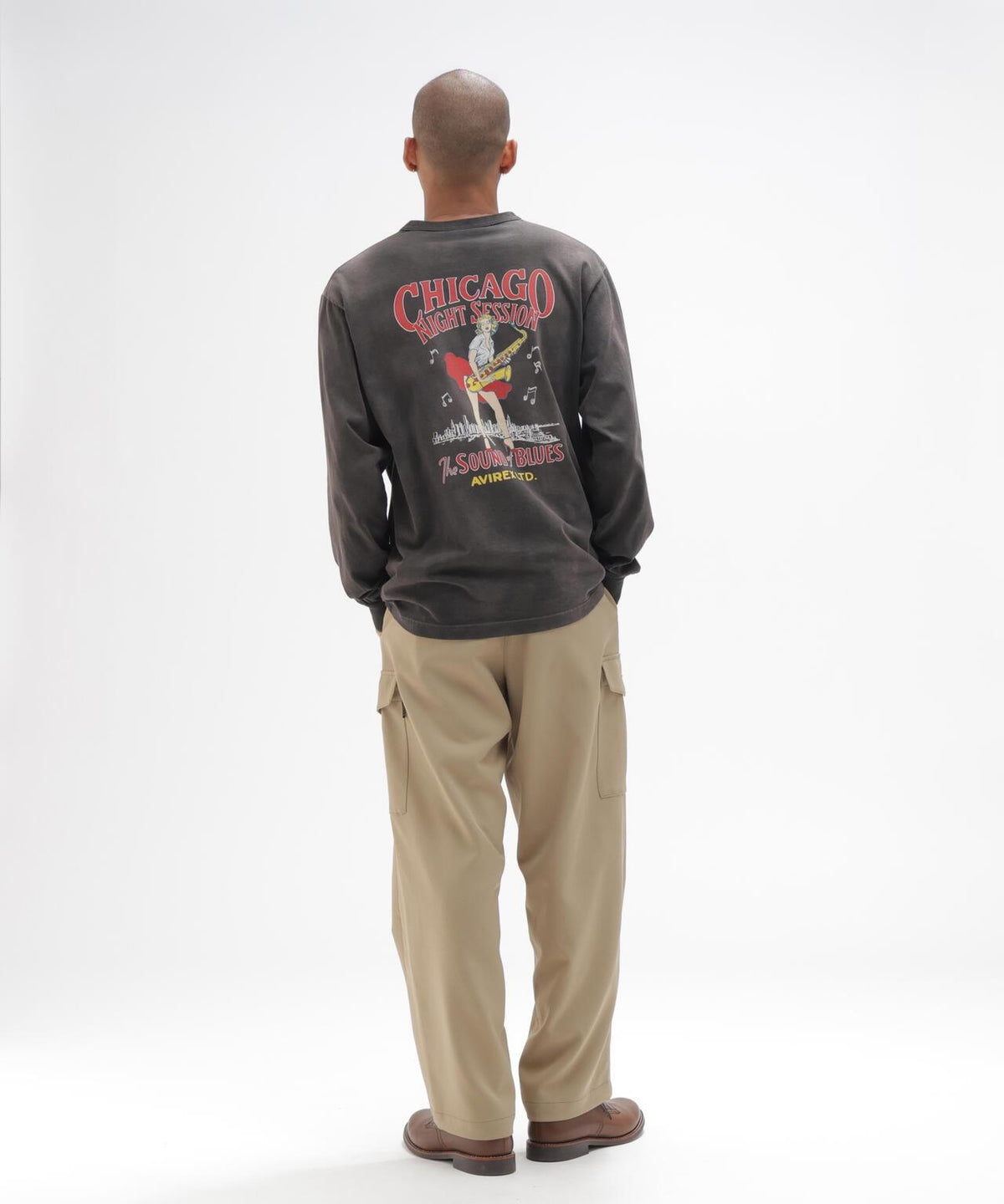 AVIREX 品牌直營限定 PIN-UP L/S T-SHIRT 長袖T恤 男士