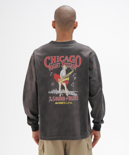 AVIREX 品牌直營限定 PIN-UP L/S T-SHIRT 長袖T恤 男士