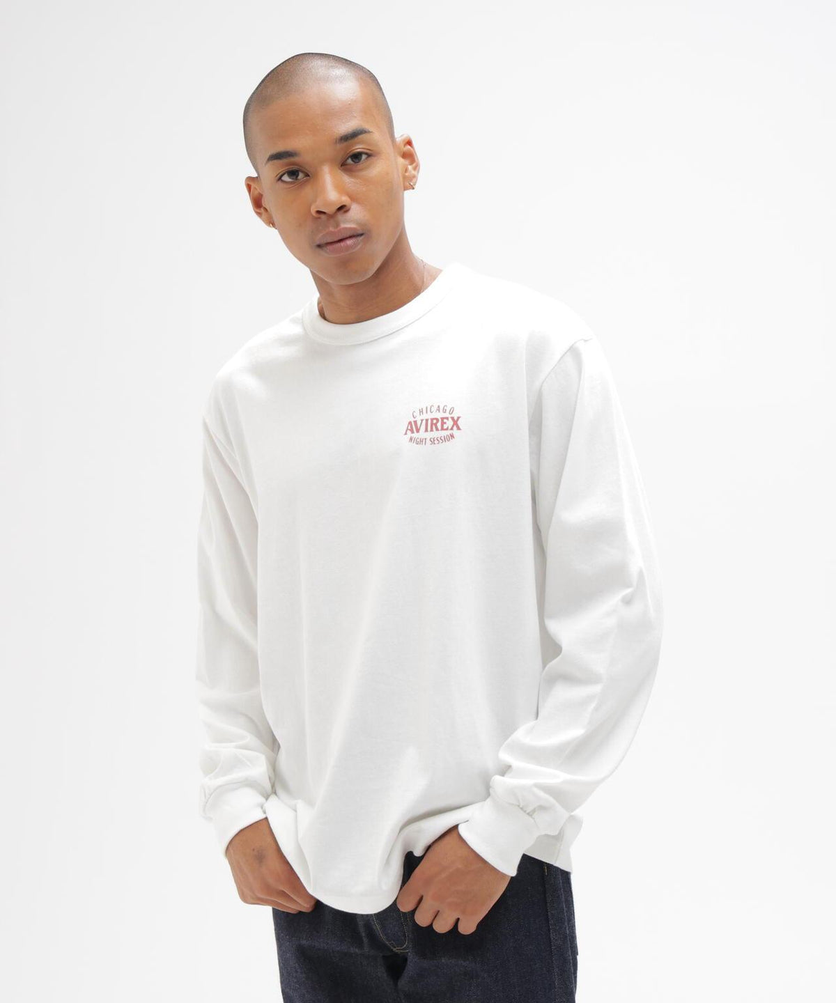 AVIREX 品牌直營限定 PIN-UP L/S T-SHIRT 長袖T恤 男士