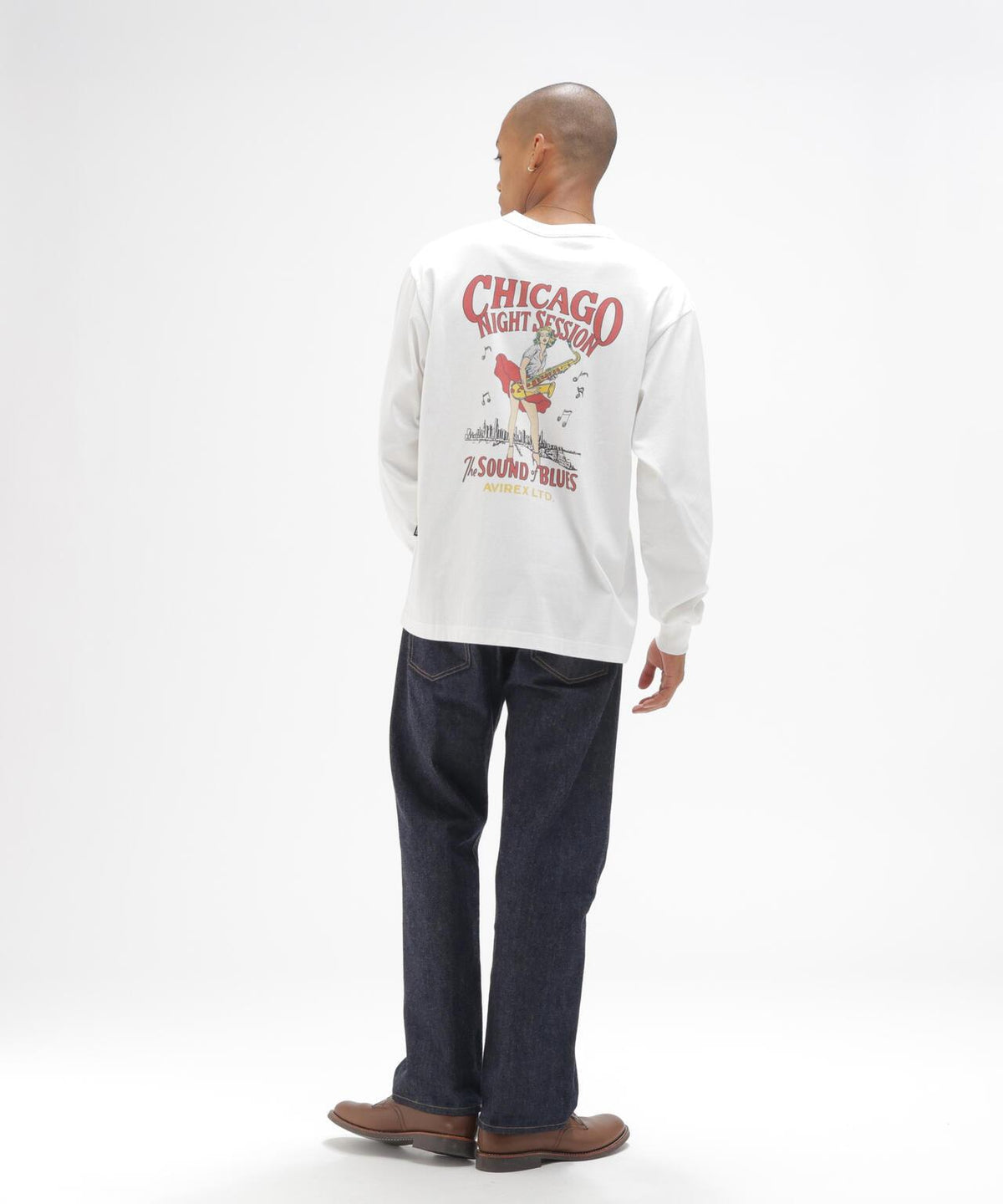 AVIREX 品牌直營限定 PIN-UP L/S T-SHIRT 長袖T恤 男士