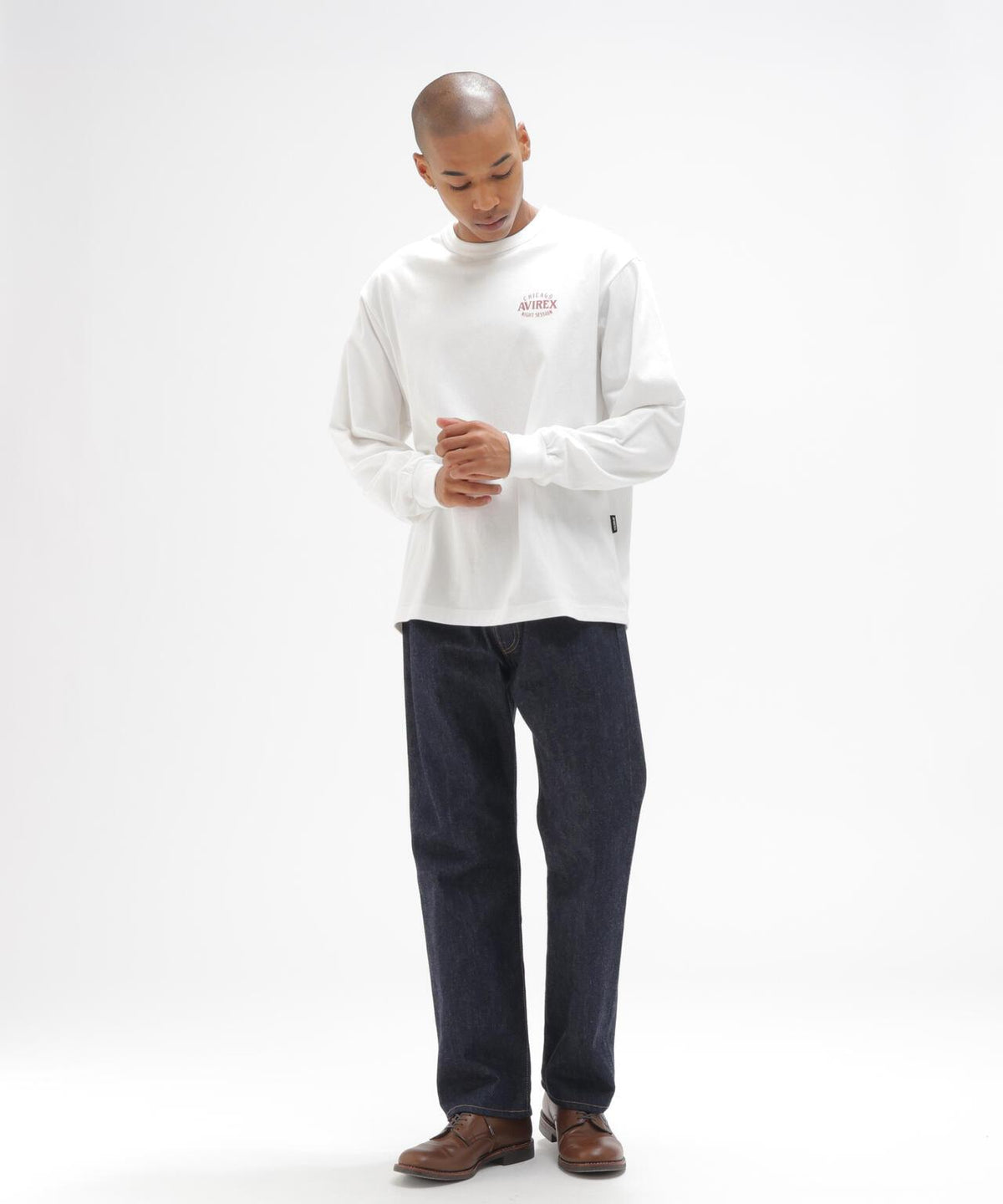 AVIREX 品牌直營限定 PIN-UP L/S T-SHIRT 長袖T恤 男士