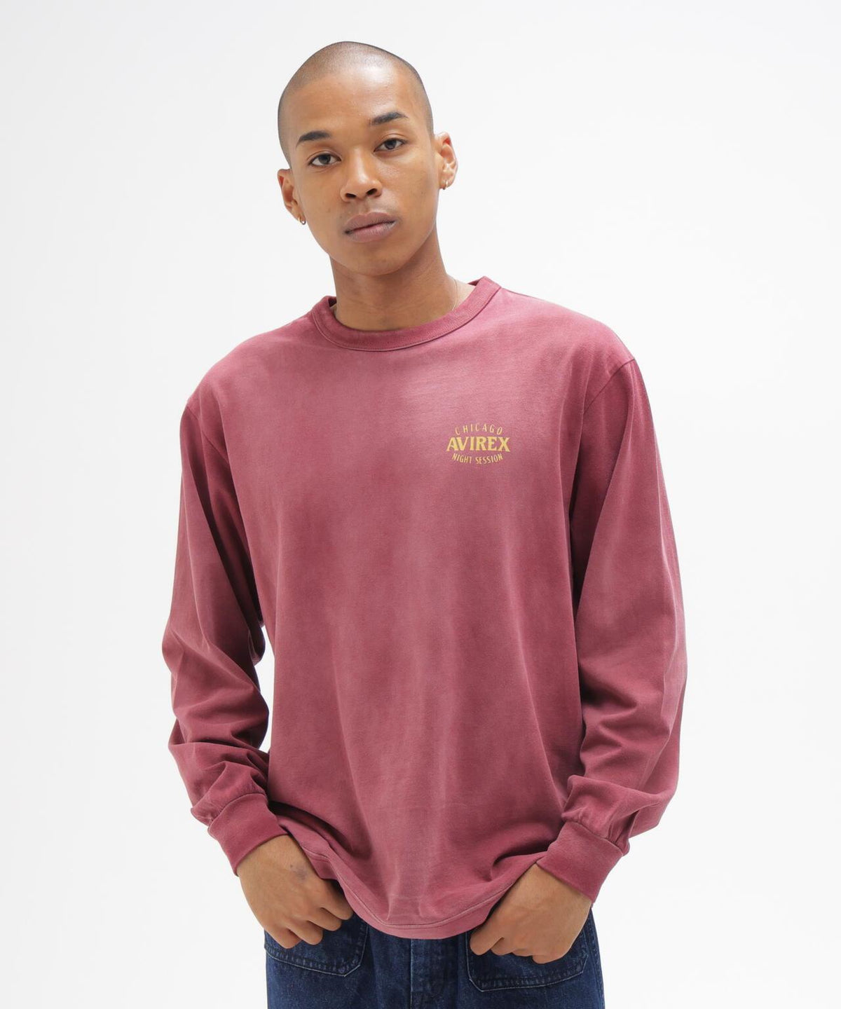 AVIREX 品牌直營限定 PIN-UP L/S T-SHIRT 長袖T恤 男士