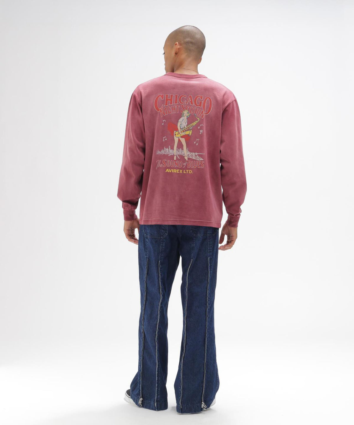 AVIREX 品牌直營限定 PIN-UP L/S T-SHIRT 長袖T恤 男士