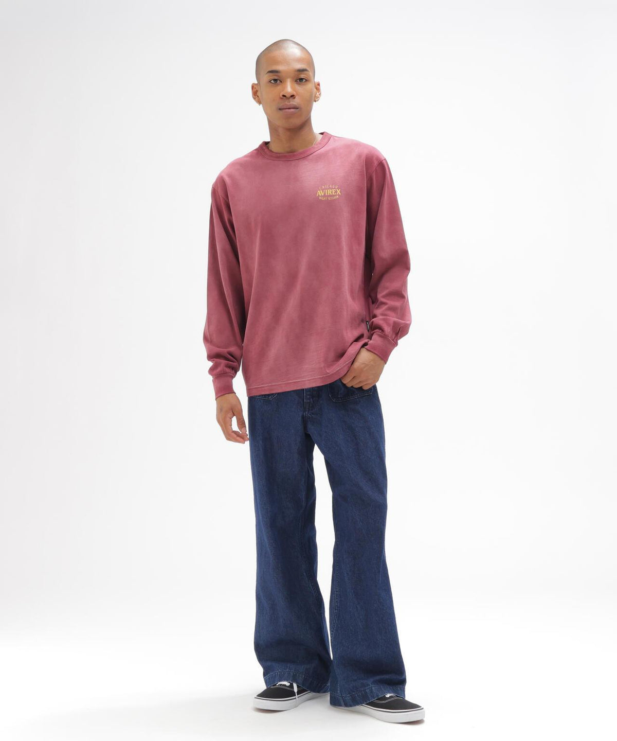 AVIREX 品牌直營限定 PIN-UP L/S T-SHIRT 長袖T恤 男士