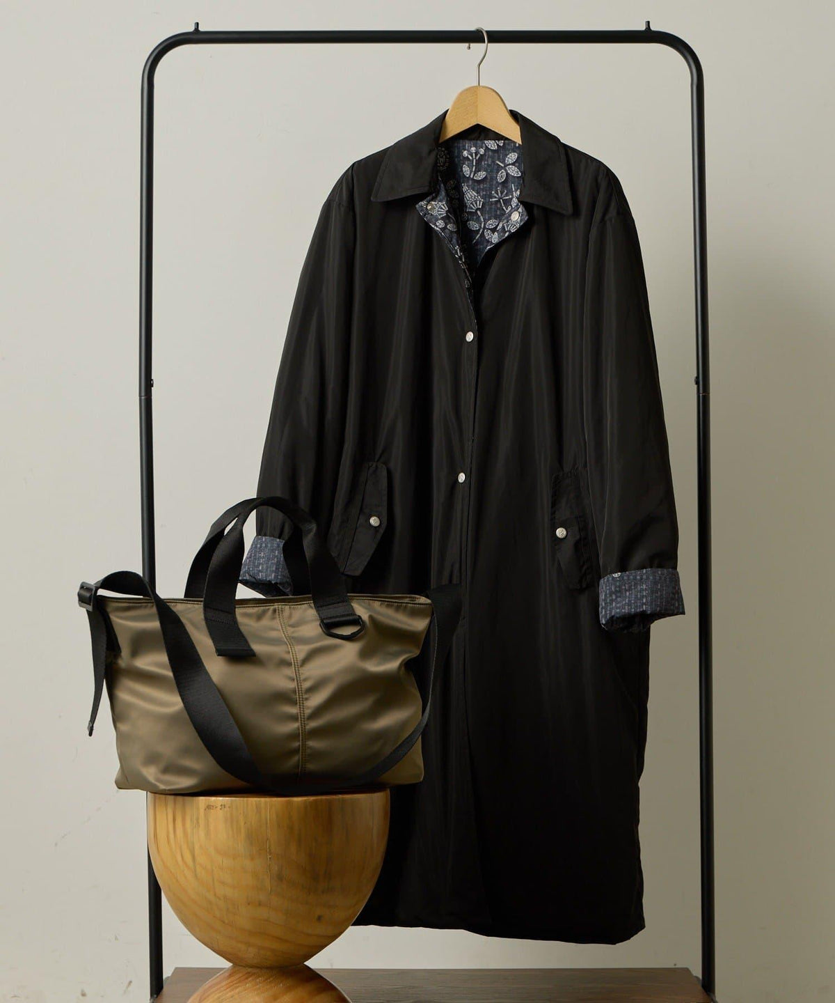 sampo×ear 26年秋冬聯名 別注ツイード&ビジュー柄 3WAY 托特包 尼龍 撥水 輕量 A4尺寸 手提包 單肩包 斜挎包