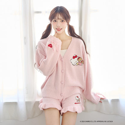三麗鷗 Hello Kitty 聯名 睡夢小熊系列 柔軟針織開衫 女士