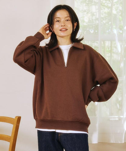 FREAK'S STORE 翻領拉鍊套頭衛衣 男 女 寬鬆 休閒 運動 舒適 保暖 2026秋冬