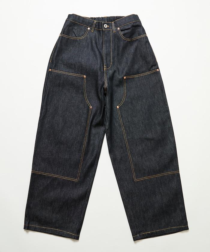 VISION STREET WEAR 2026秋冬款 撞色車線牛仔褲 闊腿褲 男 女 同款