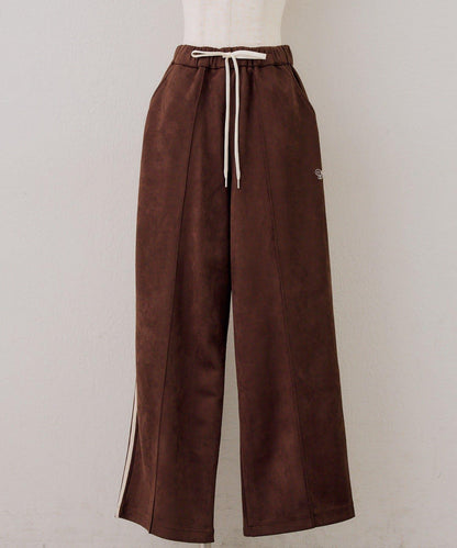 NICE CLAUP OLIVE des OLIVE OUTLET 側邊條紋長褲 闊腿褲 聚酯纖維混紡 106cm