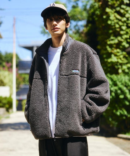 FREAK'S STORE 品牌標誌拼色連帽拉鍊保暖寬鬆休閒外套 男 女