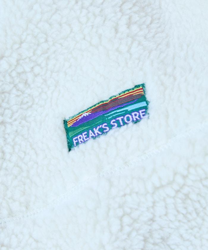 FREAK'S STORE 品牌標誌拼色連帽拉鍊保暖寬鬆休閒外套 男 女