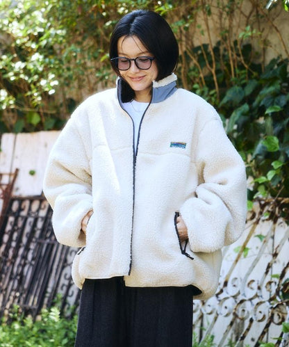FREAK'S STORE 品牌標誌拼色連帽拉鍊保暖寬鬆休閒外套 男 女
