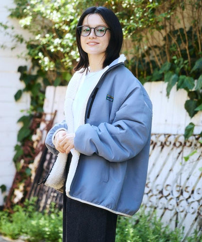 FREAK'S STORE 品牌標誌拼色連帽拉鍊保暖寬鬆休閒外套 男 女