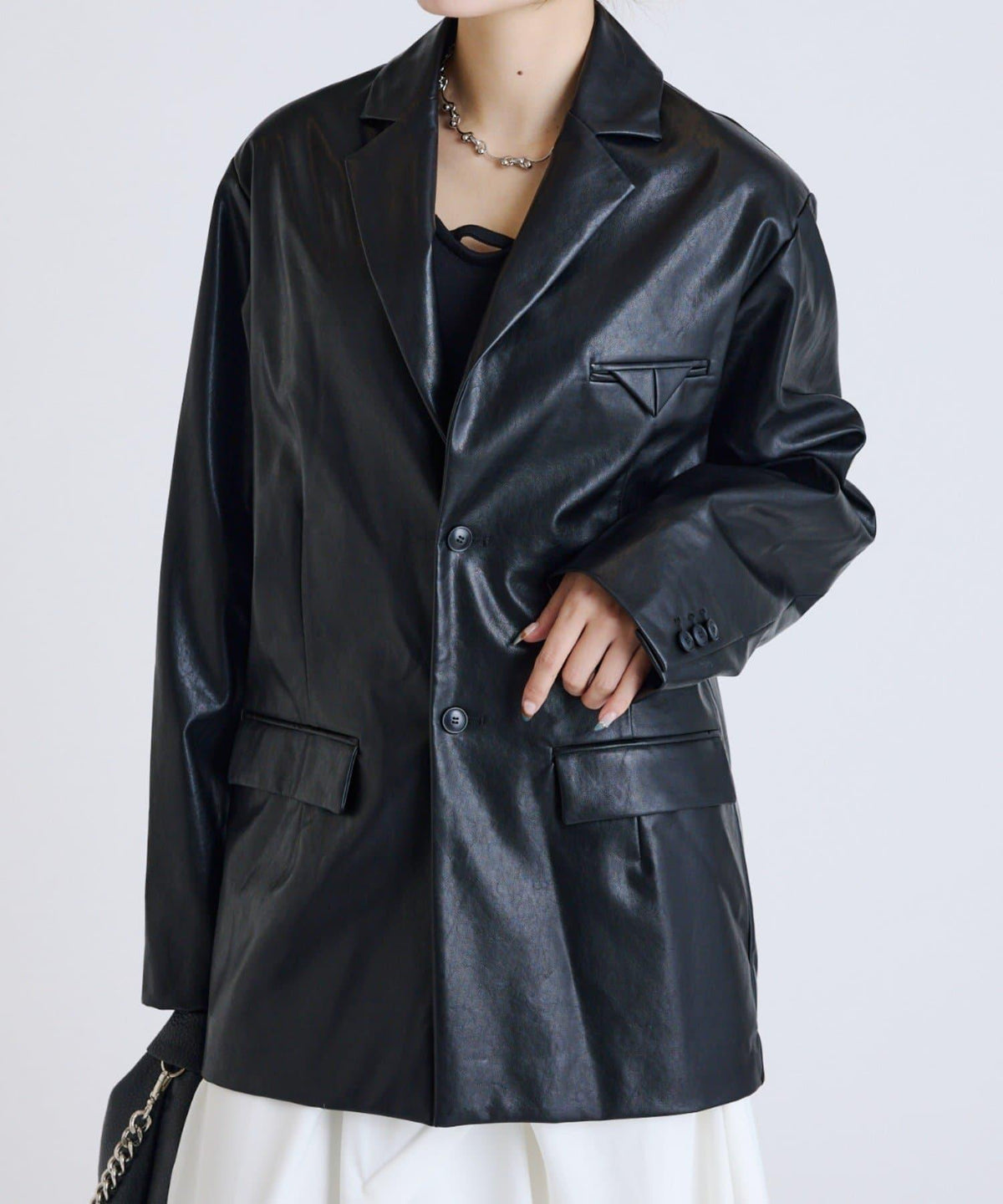 Lui's FEMME 26AW 合成皮革 テーラードジャケット