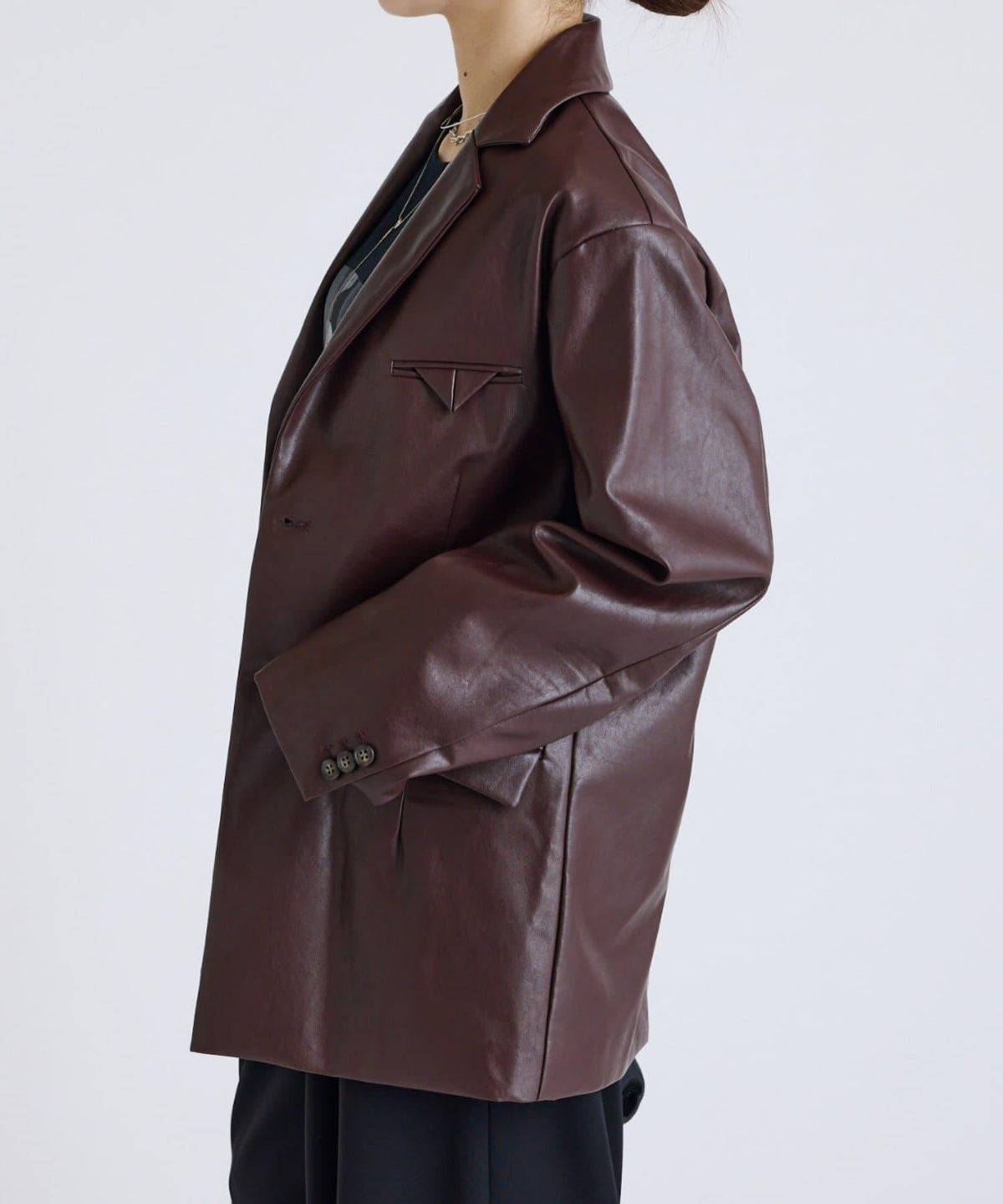 Lui's FEMME 26AW 合成皮革 テーラードジャケット