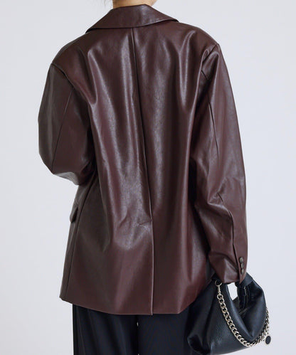 Lui's FEMME 26AW 合成皮革 テーラードジャケット