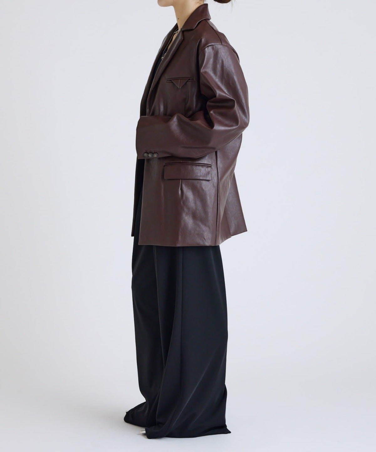 Lui's FEMME 26AW 合成皮革 テーラードジャケット