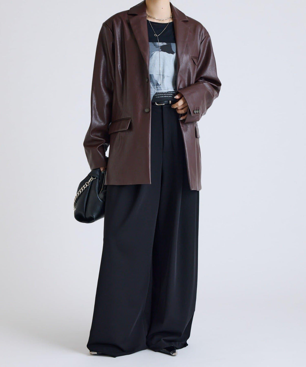 Lui's FEMME 26AW 合成皮革 テーラードジャケット