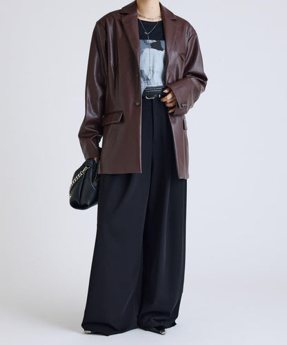 Lui's FEMME 26AW 合成皮革 テーラードジャケット