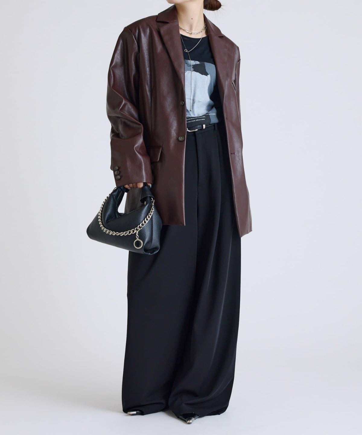 Lui's FEMME 26AW 合成皮革 テーラードジャケット