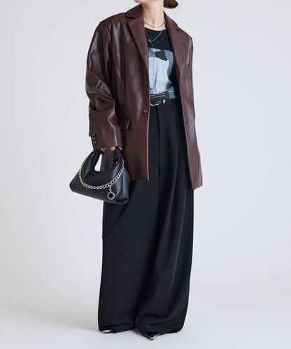 Lui's FEMME 26AW 合成皮革 テーラードジャケット