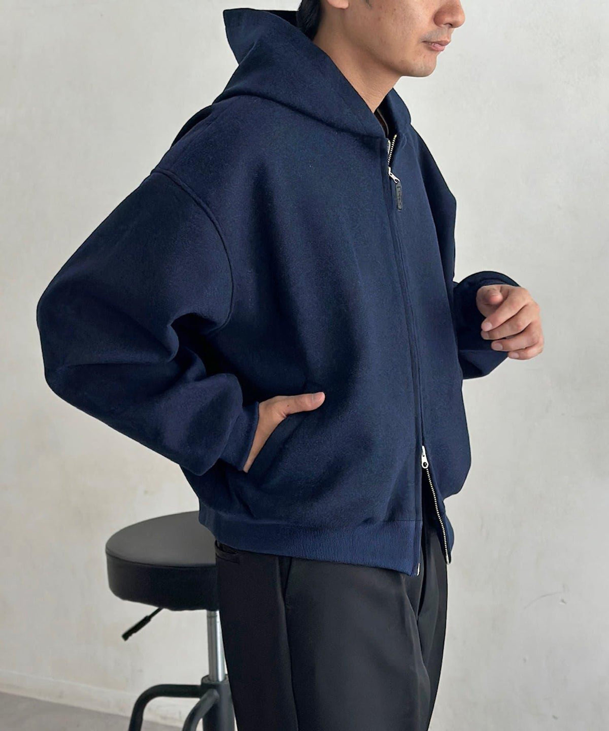 U.S. POLO ASSN. 刺繡拉鍊連帽衫 連帽夾克 男士 滌綸混紡 滌綸