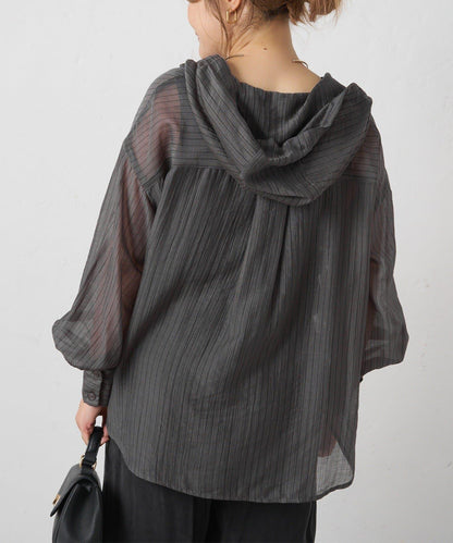 PUAL CE CIN 2026 AW VINTAGE REBELLION 系列 連帽襯衫 寬鬆透膚感 混紡 襯衫