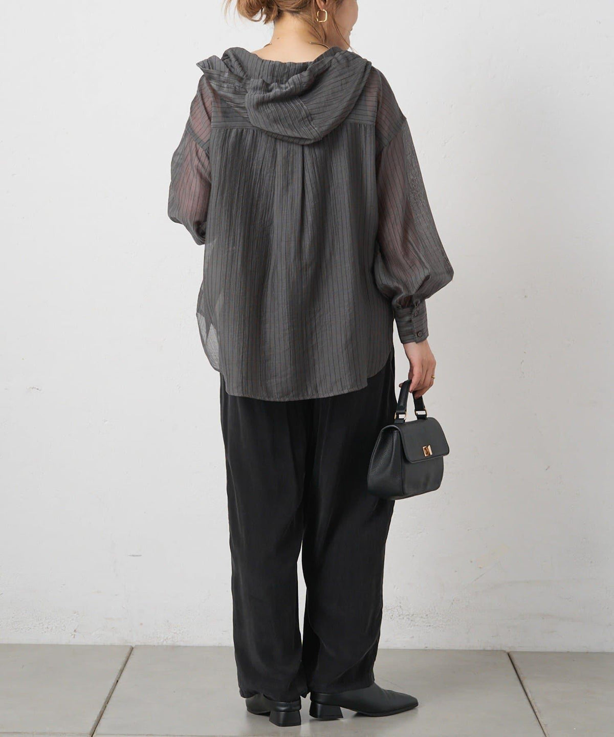 PUAL CE CIN 2026 AW VINTAGE REBELLION 系列 連帽襯衫 寬鬆透膚感 混紡 襯衫