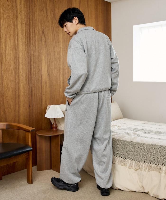 UMBRO × PUBLUX 聯名款 別注款 圓筒面料打褶寬鬆運動長褲