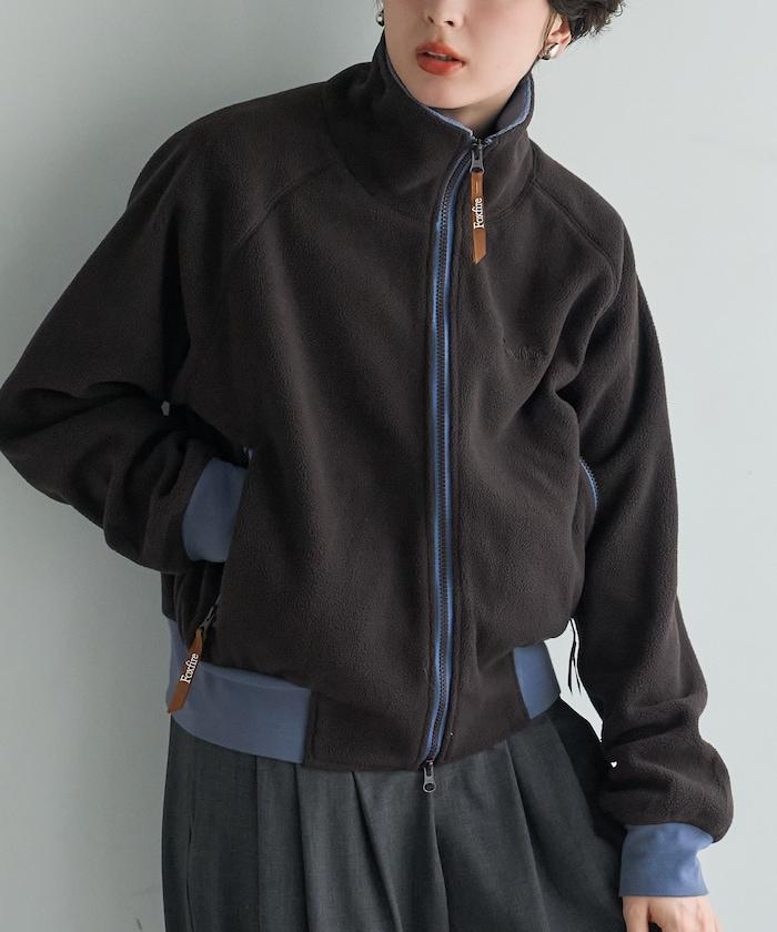Foxfire × FREAK'S STORE 聯名款 拼色 連帽抓絨拉鍊夾克外套 夾克衫