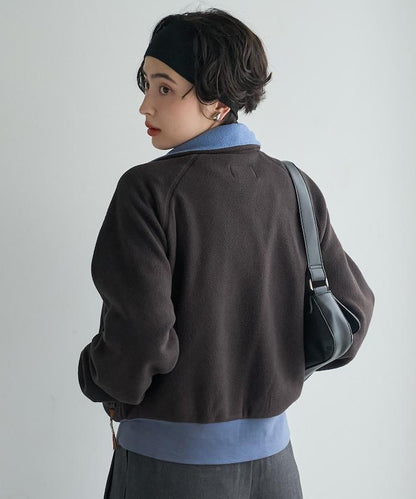 Foxfire × FREAK'S STORE 聯名款 拼色 連帽抓絨拉鍊夾克外套 夾克衫
