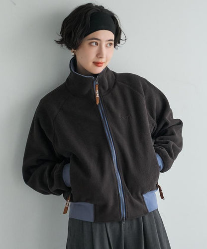 Foxfire × FREAK'S STORE 聯名款 拼色 連帽抓絨拉鍊夾克外套 夾克衫