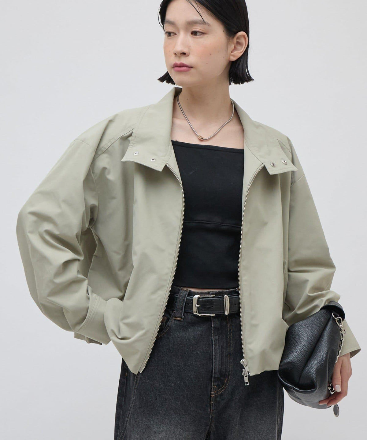 Lui's FEMME 26AW 寬鬆落肩抽繩下襬拉鍊夾克 外套