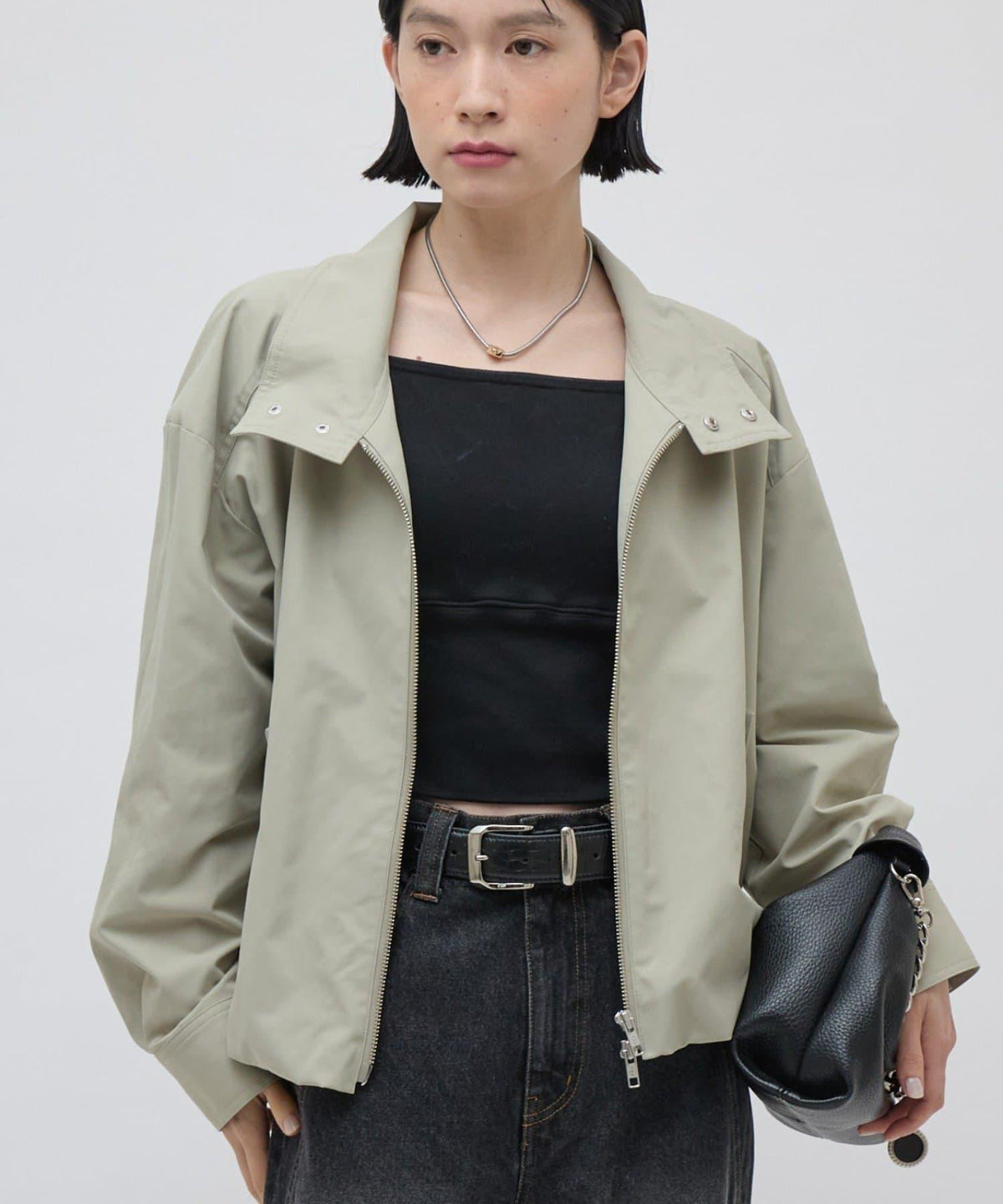 Lui's FEMME 26AW 寬鬆落肩抽繩下襬拉鍊夾克 外套