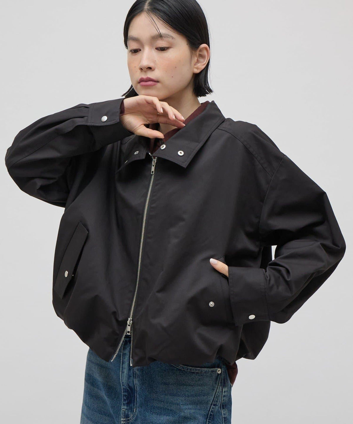 Lui's FEMME 26AW 寬鬆落肩抽繩下襬拉鍊夾克 外套