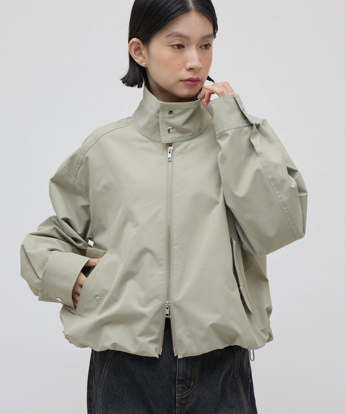 Lui's FEMME 26AW 寬鬆落肩抽繩下襬拉鍊夾克 外套