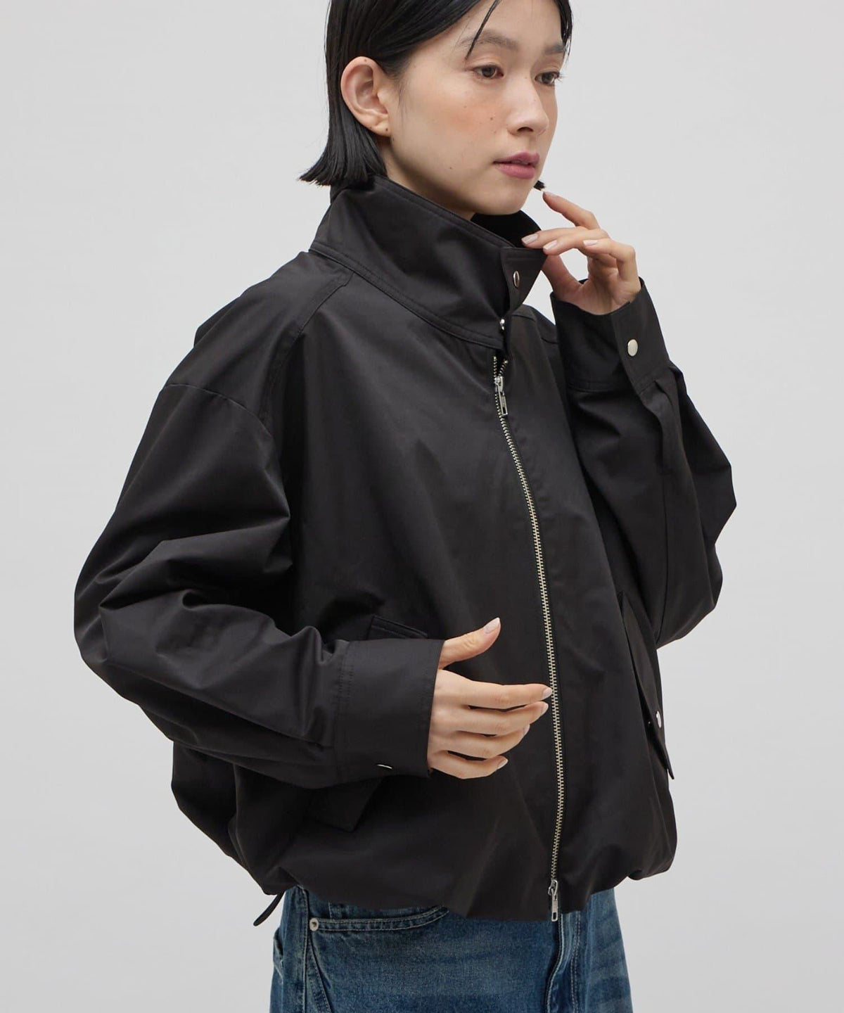 Lui's FEMME 26AW 寬鬆落肩抽繩下襬拉鍊夾克 外套