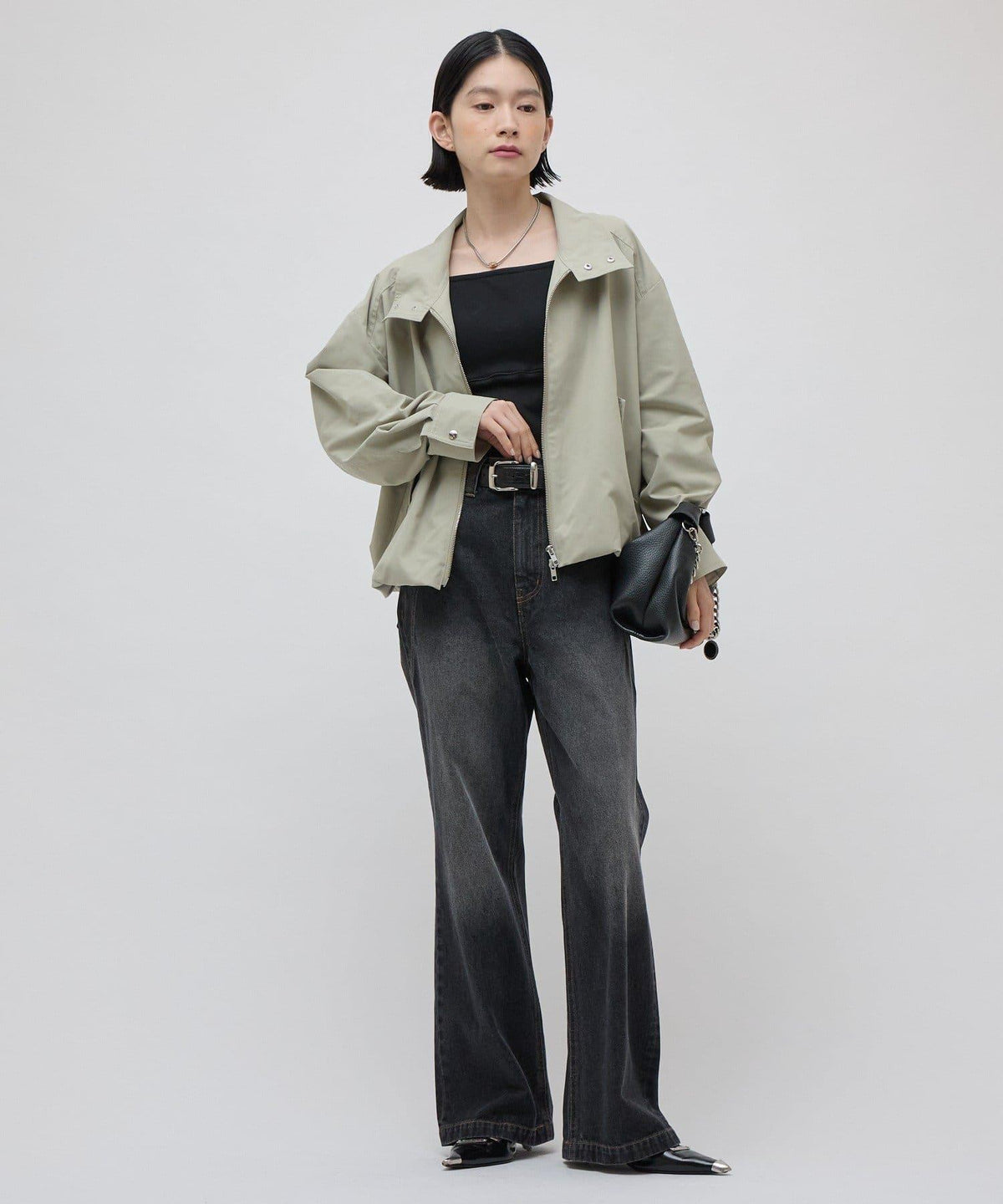 Lui's FEMME 26AW 寬鬆落肩抽繩下襬拉鍊夾克 外套