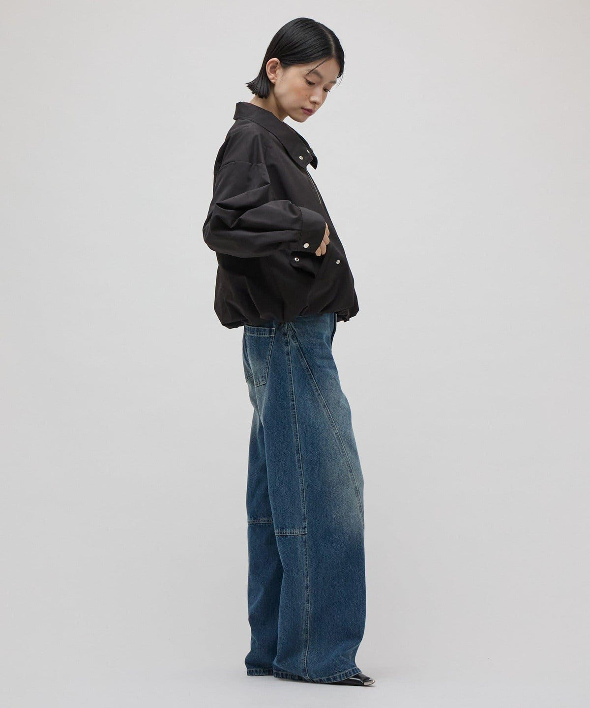 Lui's FEMME 26AW 寬鬆落肩抽繩下襬拉鍊夾克 外套