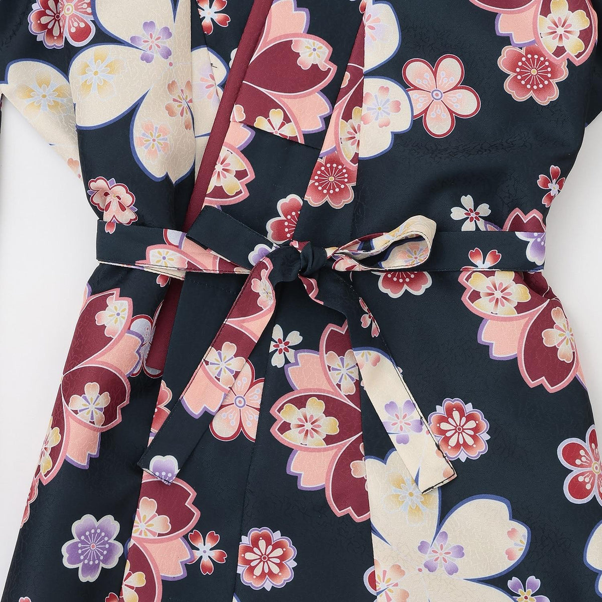 Lovetoxic 晴天和服套裝 畢業禮服入學禮服兒童和服袴套裝 櫻花牡丹印花 聚酯纖維