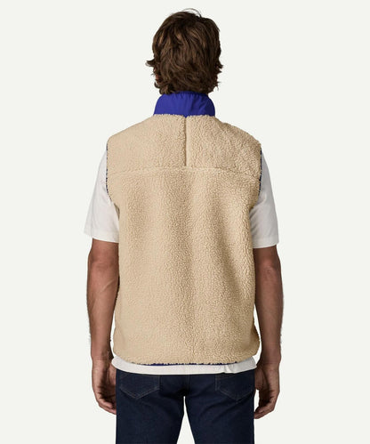 Patagonia/巴塔哥尼亞 男士 Classic Retro-X 抓絨背心 BEAVER 別注 環保抓絨 拼色 翻領 2000年代初期設計風格