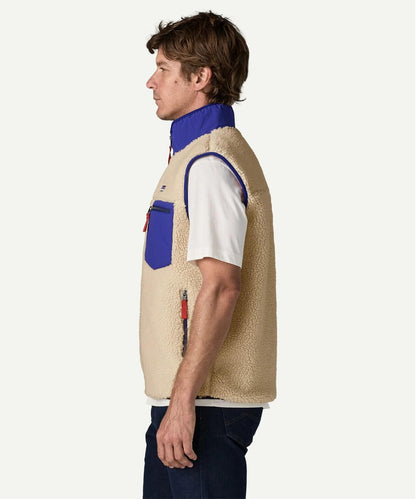 Patagonia/巴塔哥尼亞 男士 Classic Retro-X 抓絨背心 BEAVER 別注 環保抓絨 拼色 翻領 2000年代初期設計風格