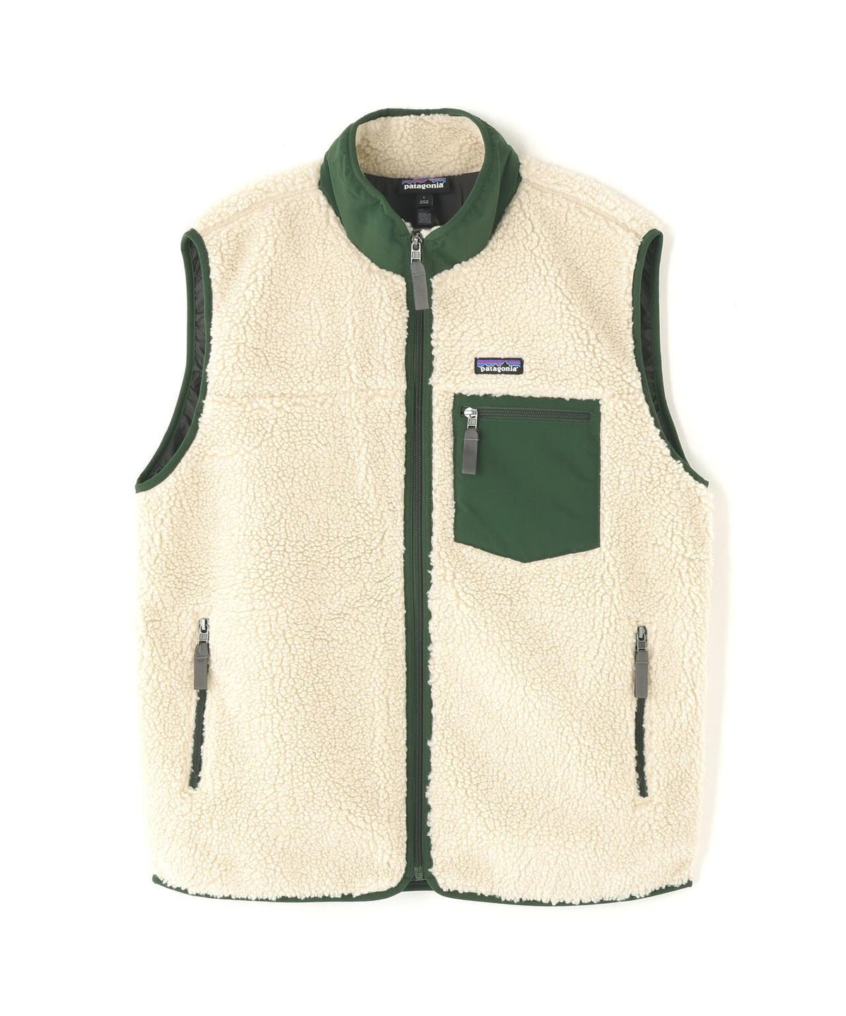 Patagonia/巴塔哥尼亞 男士 Classic Retro-X 抓絨背心 BEAVER 別注 環保抓絨 拼色 翻領 2000年代初期設計風格